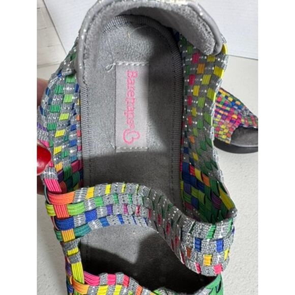 "BARETRAPS" Ivette Woven Peep Toe Rainbow Slip On Mary Jane Sandal Sz 9.5M - Picture 7 of 8